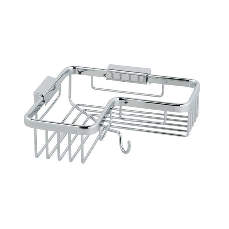 Vado Basket Vado Corner Soap Basket with Hook in Chrome