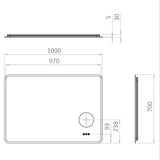 Crosswater Illuminated Mirror Crosswater Svelte Illuminated LED Mirror with Magnifier