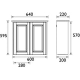 Heritage Mirrored Cabinet Heritage Caversham Double Door Mirror Wall Cabinet with Handles in Chantilly