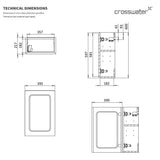 Crosswater Cloakroom Vanity Unit Crosswater Alo Single Door Wall Mounted 400mm Cloakroom Vanity Unit with Basin