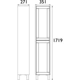 Heritage Storage Unit Heritage Lynton 350mm Floor Standing Tall Storage Cabinet with Handles Bundle in Midnight Blue