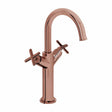 VitrA Tall Basin Tap Soft Copper VitrA Origin Classic Tall Basin Mixer Tap with Cross Handles for Bowls