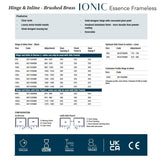 Merlyn Ionic Essence Frameless Hinged Shower Door and Inline Panel