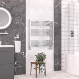 Eastbrook Wendover Curved Vertical Heated Towel Rail in Chrome