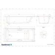 Eastbrook Single Ended Bath 1800 x 800mm / 5mm Eastbrook Rockall Single Ended Bath with Twin Grips