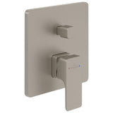 Villeroy & Boch Concealed Shower Valve Brushed Nickel Villeroy & Boch Subway 3.0 2-Outlet Single Lever Trim Set Mixer