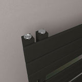 Eastbrook Helmsley Straight Vertical Designer Towel Rail in Matt Black