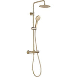 Aquarius Bathrooms Exposed Shower Set Aquarius Zanelli Exposed Shower Valve Set with Shower Head and Handset in Brushed Brass