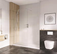 Aquarius Bathrooms Wetroom Panel Brushed Nickel / 365 x 2000mm Aquarius Coniston Wetroom 8mm Panel with Fittings