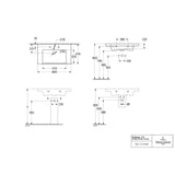 Villeroy & Boch Wall Mounted Vanity Unit Villeroy & Boch Subway 3.0 Wall Hung 800mm Two Drawer Vanity Unit with Basin