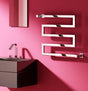 Reina Designer Towel Radiator 510 x 500mm / Chrome Reina Serpe S-Shaped Central Heating Towel Radiator
