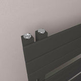 Eastbrook Helmsley Straight Vertical Designer Towel Rail in Matt Black
