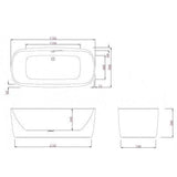 Imex Modern Freestanding Bath Imex Liberty Freestanding Bath - 1700 x 810mm - White Gloss