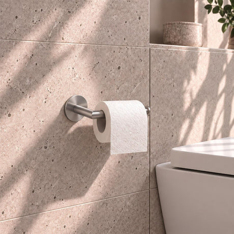 Smedbo Toilet Roll Holder Brushed Stainless Steel Smedbo Dot Self-Adhesive Toilet Roll Holder