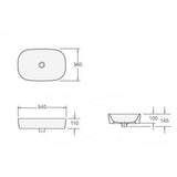 Imex Countertop Basin Imex Grace 540mm Countertop Basin in White