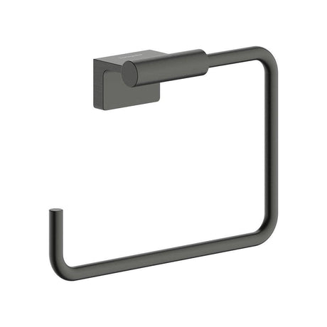Hansgrohe Towel Rails and Rings Brushed Black Chrome Hansgrohe Addstoris S Towel Ring