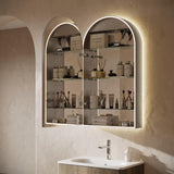 hib. Mirrored Cabinet hib. Romana Arch LED Illuminated Mirror Cabinet