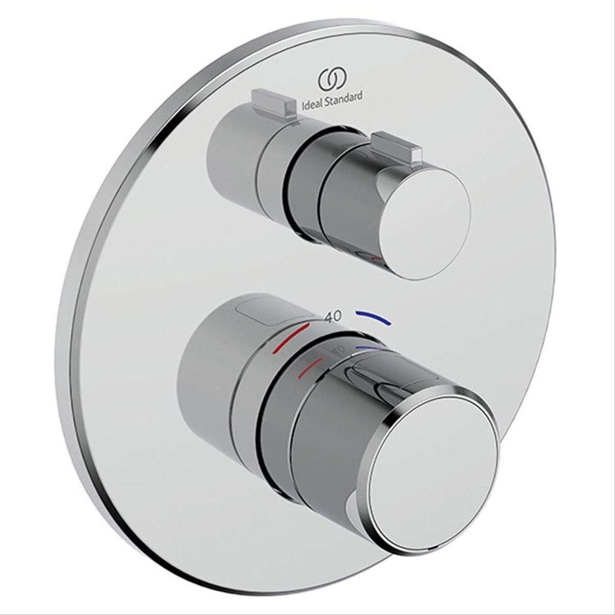 Ideal Standard Concealed Shower Valve Ideal Standard Ceratherm T25 Single Outlet Concealed Valve Trim-set in Chrome