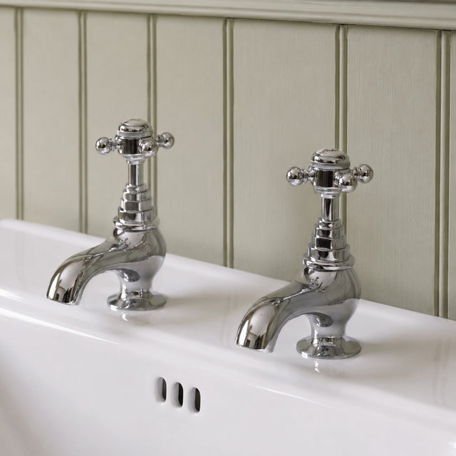 Aquarius Bathrooms Pillar Basin Tap Aquarius Clarence Traditional Pillar Basin Taps in Chrome