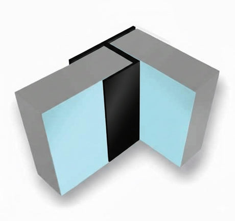 Multipanel Wall Panel Matt Black Multipanel Wall Profile - Flush Corner - Type 100 - 2450mm