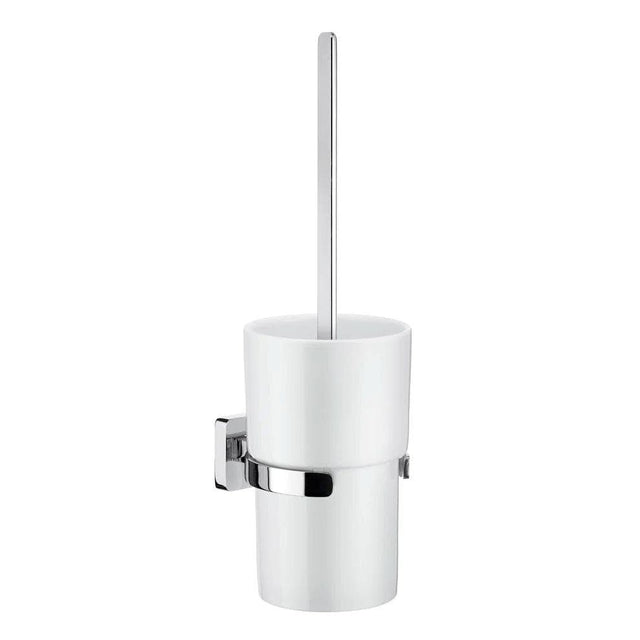 Smedbo Toilet Brush Smedbo Ice Round Wall Mounted Toilet Brush and Holder in Chrome
