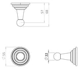 Crosswater Robe Hook Crosswater Belgravia Single Robe Hook