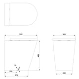 Britton Back to Wall Toilet Britton Sphere Tall Rimless Back To Wall Toilet and Soft Close Seat in Gloss White