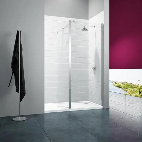 Merlyn Wetroom Panel Merlyn 8 Series Shower Wall Wetroom Panel with Bracing Bar