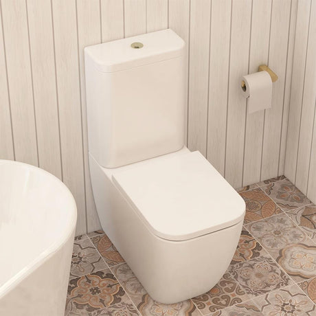 Imex Close Coupled Toilet Imex Essence Rimless Closed Back Close Coupled Toilet with Soft Close Seat