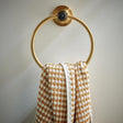 Vado Towel Rails and Rings Brushed Brass/Black Booth & Co. Axbridge Towel Ring