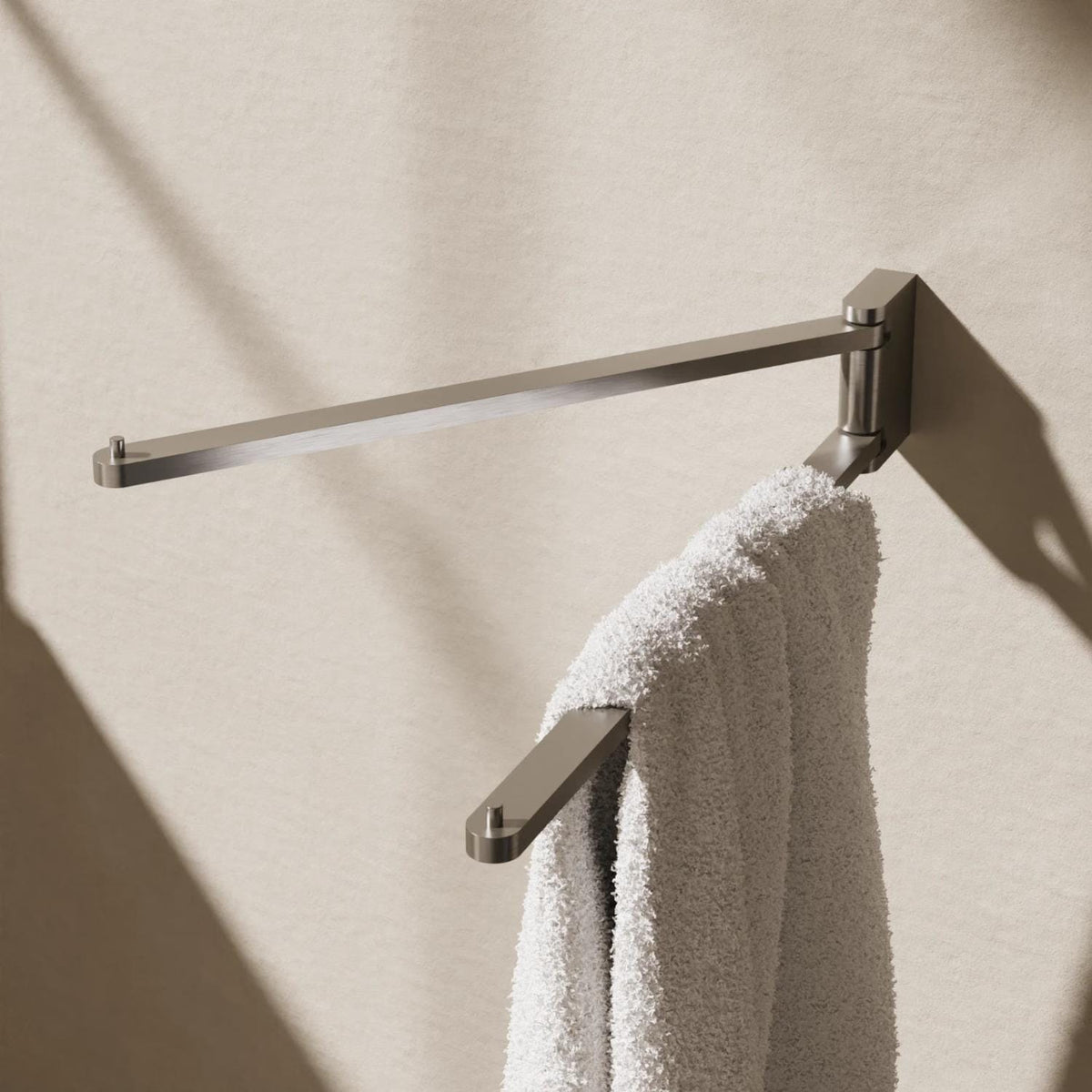 Crosswater Towel Rails and Rings Brushed Nickel Crosswater MPRO Double Swivel Towel Rail