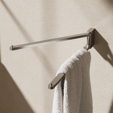 Crosswater Towel Rails and Rings Brushed Nickel Crosswater MPRO Double Swivel Towel Rail