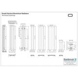 Eastbrook Peretti Straight Vertical Aluminium Radiator in Matt Anthracite