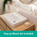 Hansgrohe Cloakroom Tap Hansgrohe Vernis Blend Single Lever Basin Mixer Tap 70 with Pop-Up Waste in Chrome