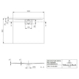 Villeroy & Boch Rectangle Shower Tray Villeroy & Boch Architectura Metalrim Rectangular Shower Tray in Alpin White