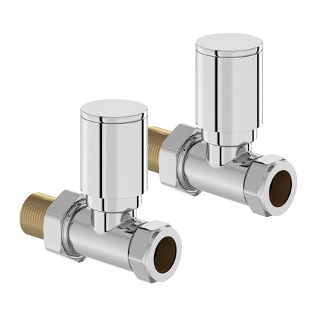 Tissino Radiator Valve Chrome Tissino Straight Manual Radiator Valves (Pair)