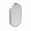 hib. Mirrored Cabinet Brushed Aluminium hib. Romana Pill LED Illuminated Mirror Cabinet