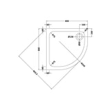 Aquarius Quadrant Shower Tray Aquarius Urbano Quadrant 45mm Stone Resin Shower Tray in White