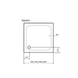 Aquarius Square Shower Tray Aquarius Pluvia 45mm Stone Resin Square Shower Tray