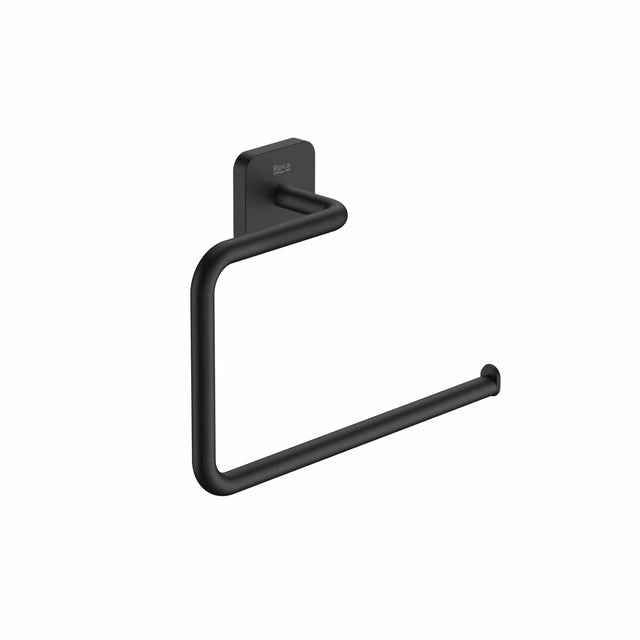 Roca Towel Rails and Rings Matt Black Roca Victoria Square Towel Ring