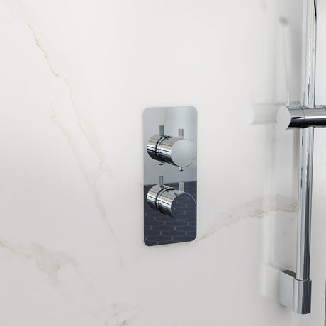 Imex Concealed Shower Valve Imex Ravine 2 Outlet, 2 Handle Concealed Thermostatic Shower Valve