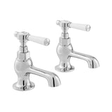 Vado Pillar Basin Tap Booth & Co. Axbridge Lever Basin Pillar Taps (Pair)