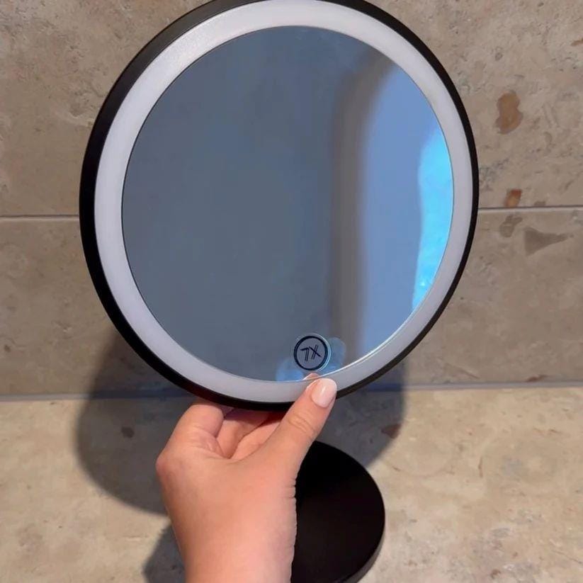 Smedbo Cosmetic and Shaving Mirror Smedbo Beslagsboden Glow Freestanding LED Magnifing Mirror