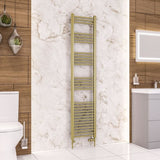 Eastbrook Ladder Rail 1800 x 400 / Central Heating Eastbrook Wendover Straight Heated Towel Rail in Brushed Brass