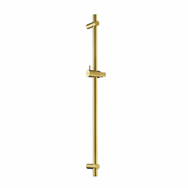 Flova Shower Riser Rail Flova Levo Round Shower Slide Rail in Brushed Brass