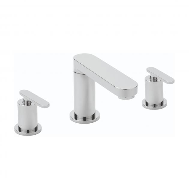 Sagittarius 3 Tap Hole Basin Set Sagittarius Eclipse Flat Swivel Spout 3 Hole Basin Mixer Tap in Chrome