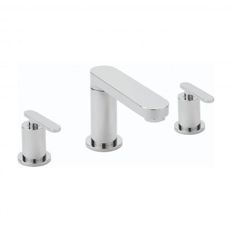 Sagittarius 3 Tap Hole Basin Set Sagittarius Eclipse Flat Swivel Spout 3 Hole Basin Mixer Tap in Chrome