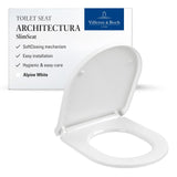 Villeroy & Boch Toilet Seat Villeroy & Boch Architectura Soft Close, Quick Release Toilet Seat  with Kickback in White Alpin