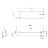 Crosswater Towel Rails and Rings Crosswater MPRO Double Swivel Towel Rail