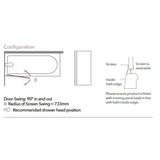 Merlyn Bath Screen Merlyn Single Square Bathscreen with HydraSEAL Technology